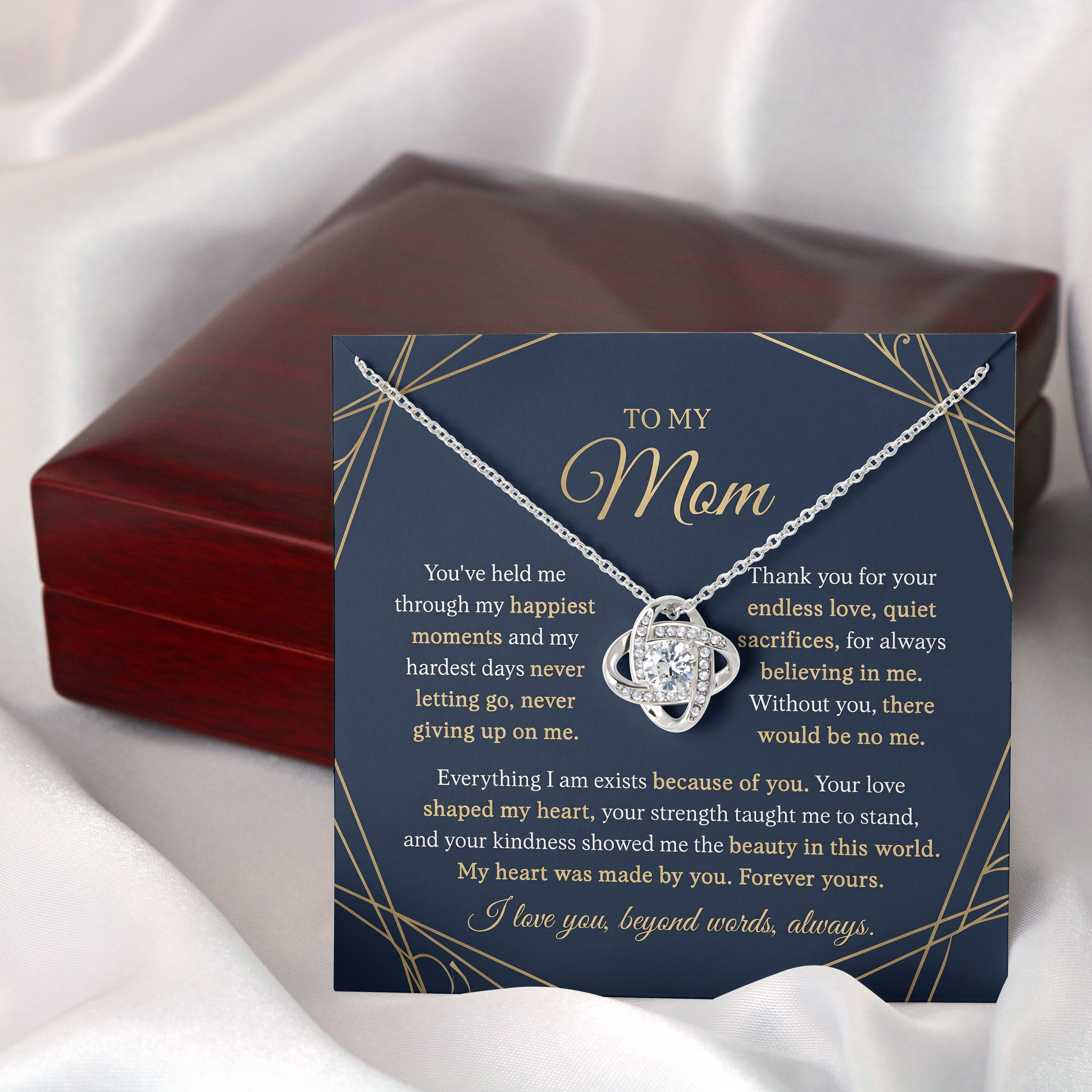 Endless Love Message Card Necklace - Gift For Mom - Mothers Day 2026 - View 1 Endless Love Message Card Necklace - Gift For Mom - Mothers Day 2026 - View 1