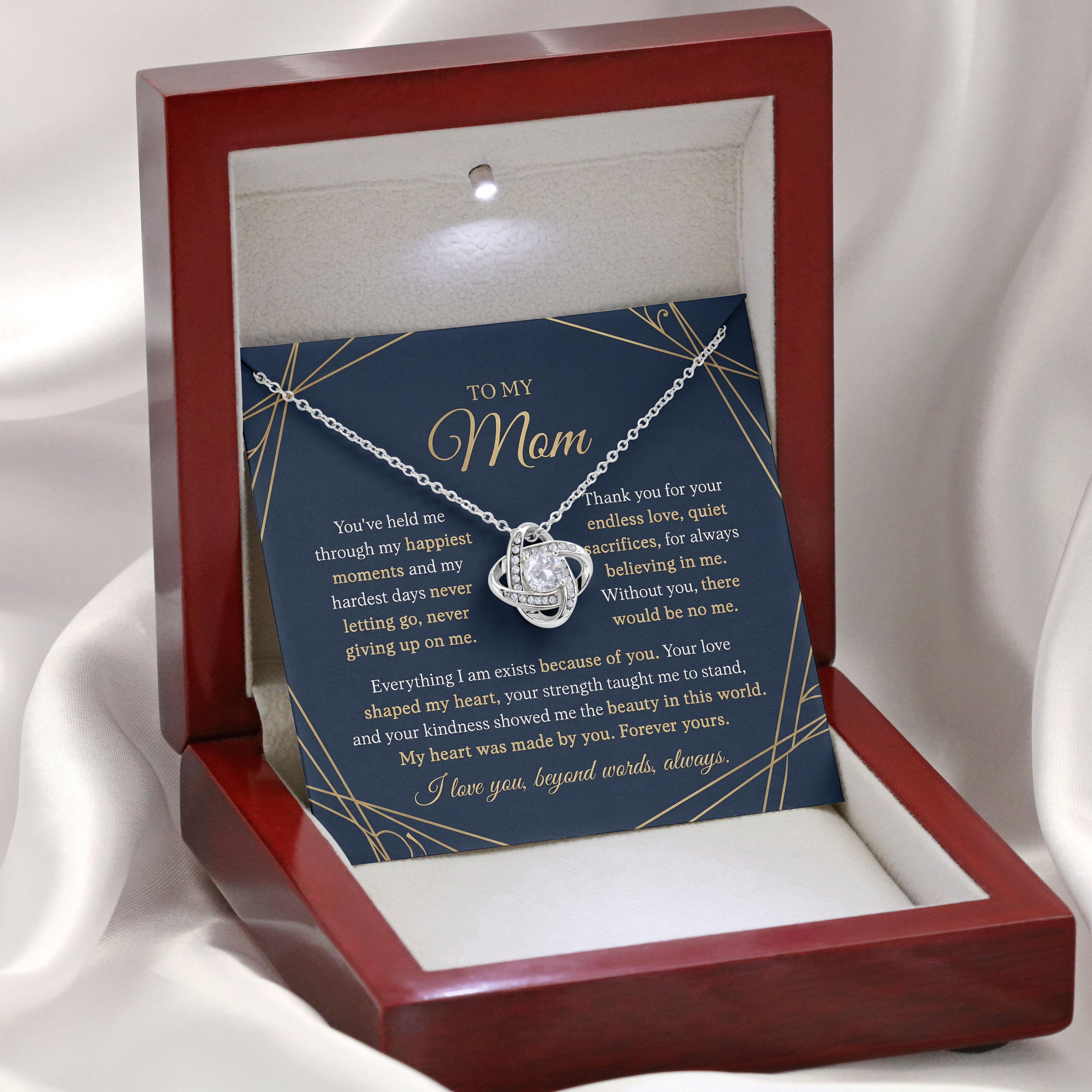 Endless Love Message Card Necklace - Gift For Mom - Mothers Day 2026 - View 2 Endless Love Message Card Necklace - Gift For Mom - Mothers Day 2026 - View 2
