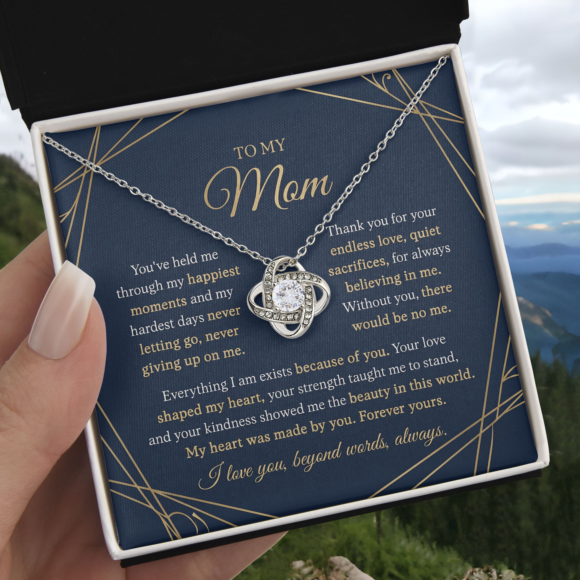 Endless Love Message Card Necklace - Gift For Mom - Mothers Day 2026 - View 3 Endless Love Message Card Necklace - Gift For Mom - Mothers Day 2026 - View 3