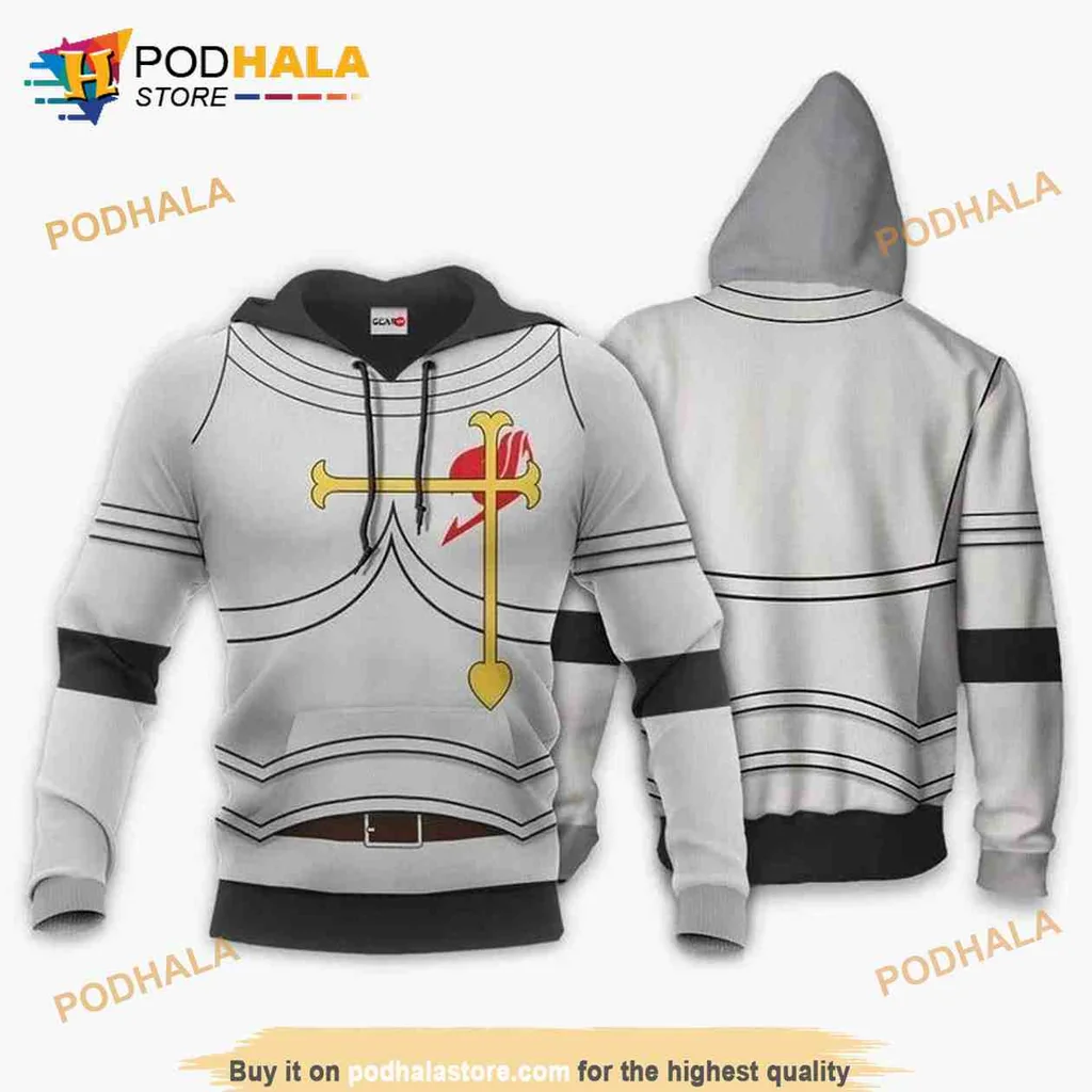 Erza Scarlet Fairy Tail 3d Hoodie With Bold Armor Design