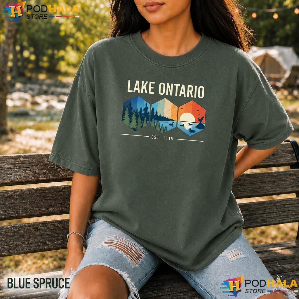Est 1615 Lake Ontario Comfort Colors Shirt Adventurous Nature Lover Est 1615 Lake Ontario Comfort Colors Shirt Adventurous Nature Lover
