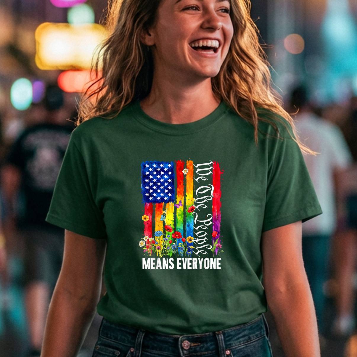 Everyone Means We The People Tshirt Rainbow LGBT Gay Lesbian Pride Men Everyone Means We The People Tshirt Rainbow LGBT Gay Lesbian Pride Men