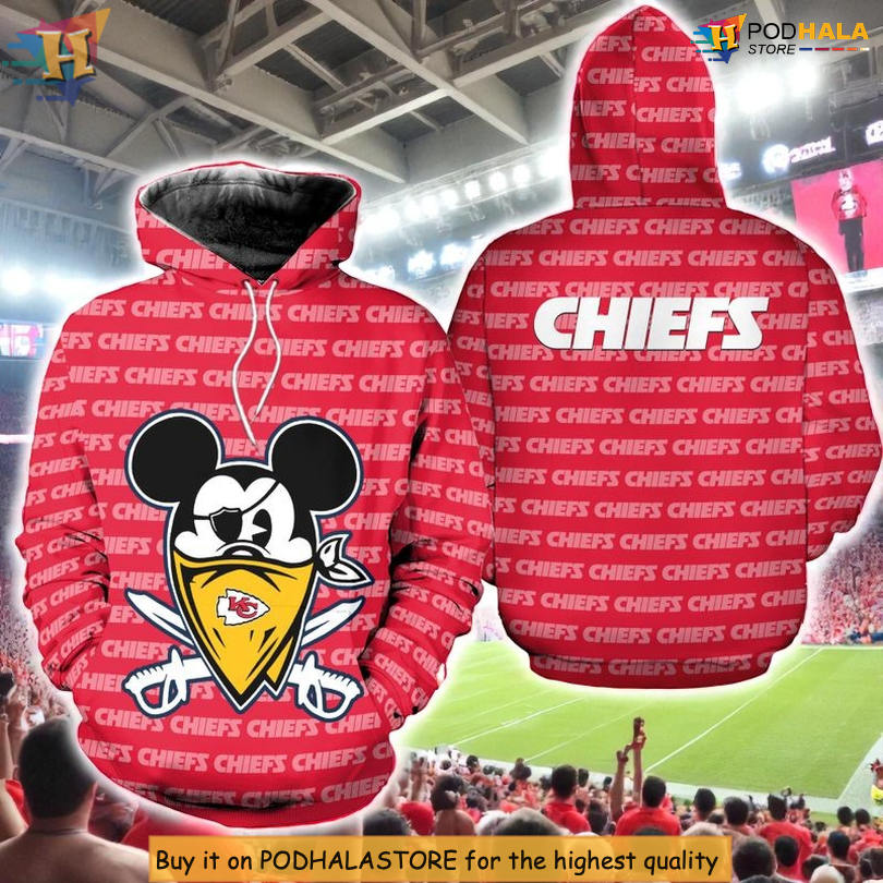 Evil Mickey Horror Kansas City Chiefs Hoodie 3D, Halloween Custom Style