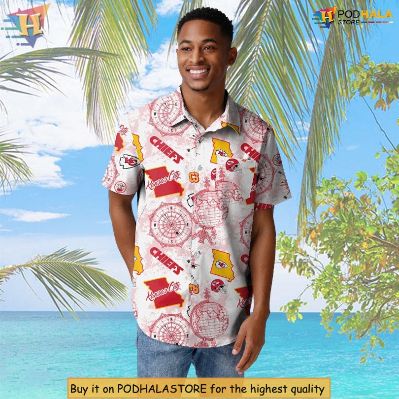 Explorer Tropical Print Custom Number Kansas City Chiefs Hawaiian Shirt