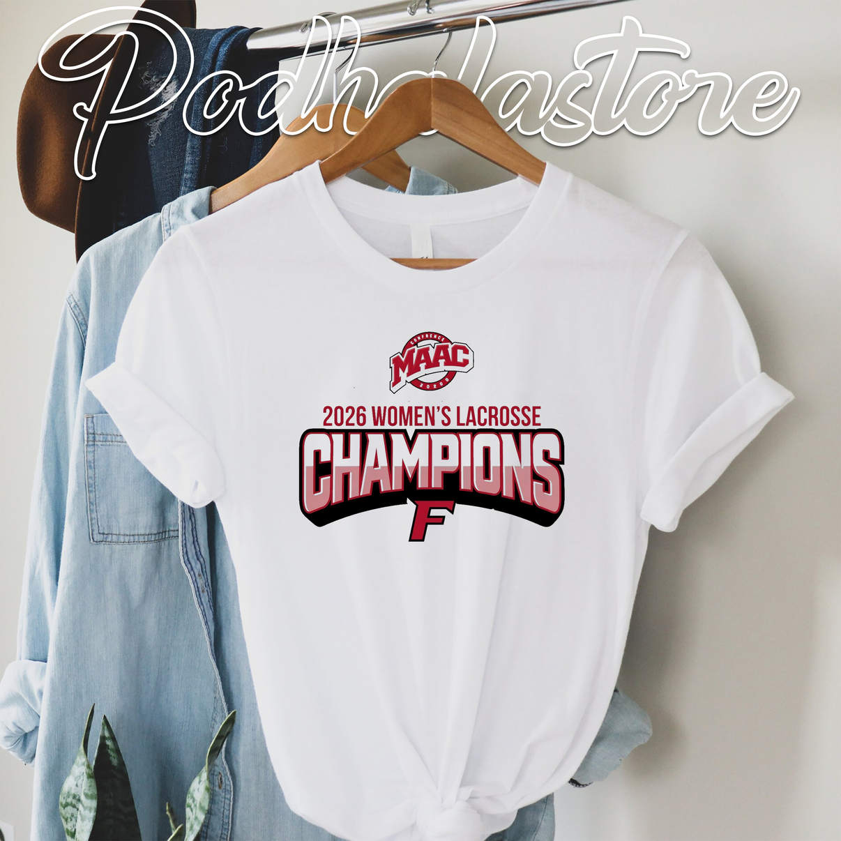 Fairfield University 2026 Champ Shirt MAAC Womens Lacrosse Graphic Design Art