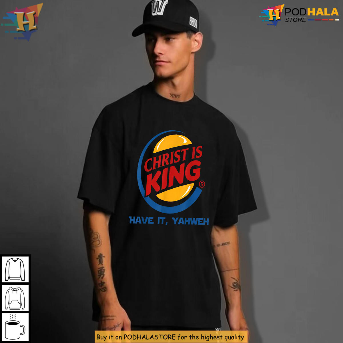 Faith Based Christian Statement Graphic Christ Is King Shirt Religious Tee