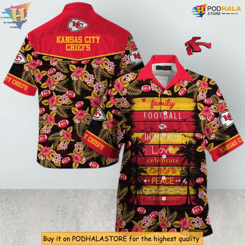Family Spirit Theme Kansas City Chiefs Mens Hawaiian Shirt