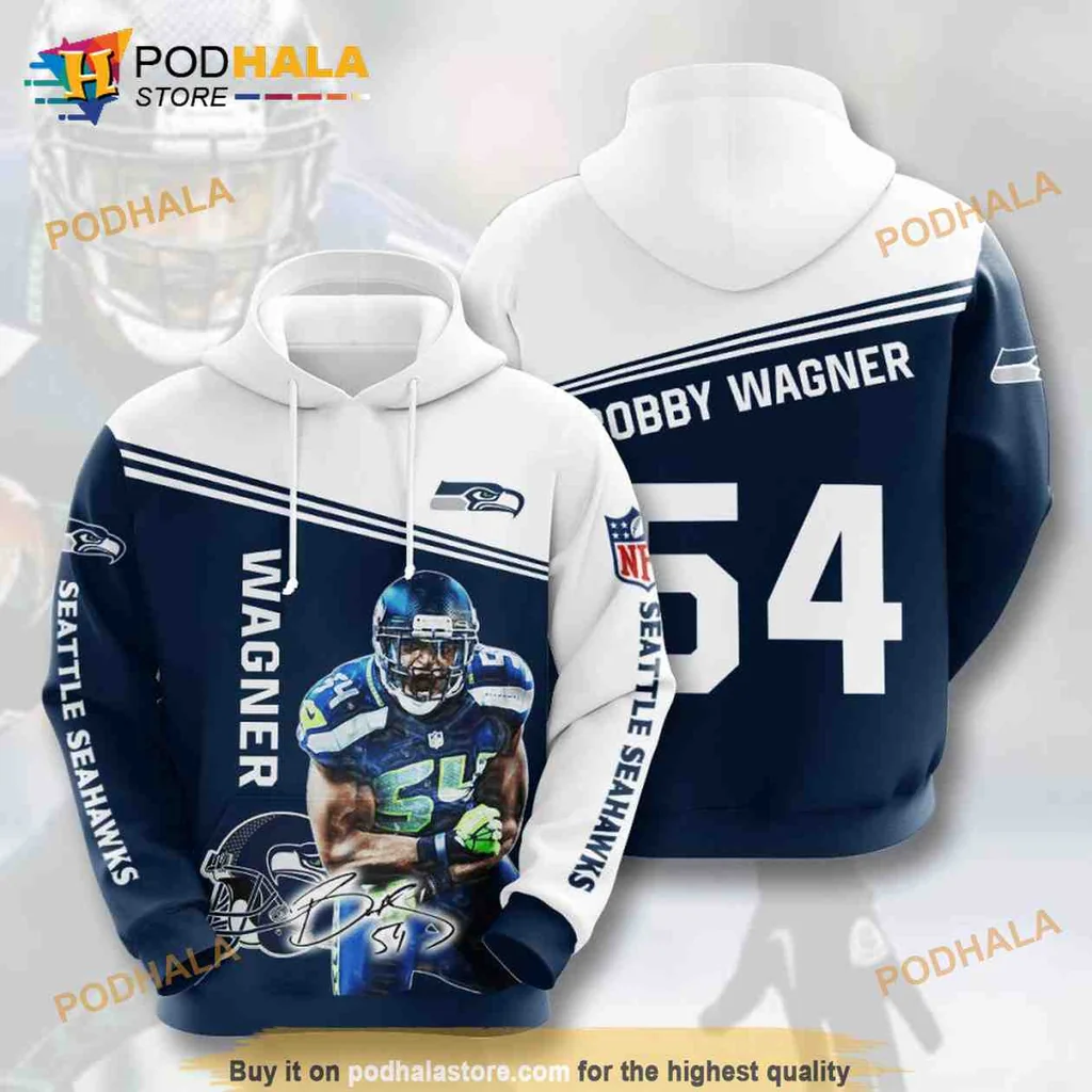 Fan Bobby Wagner Seattle Seahawks 3d Hoodie With Vibrant Football Graphic