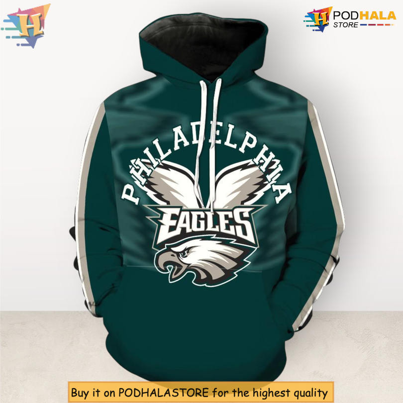 Fan Favorite Philadelphia Eagles Hoodie 3D Full Zip Custom Apparel