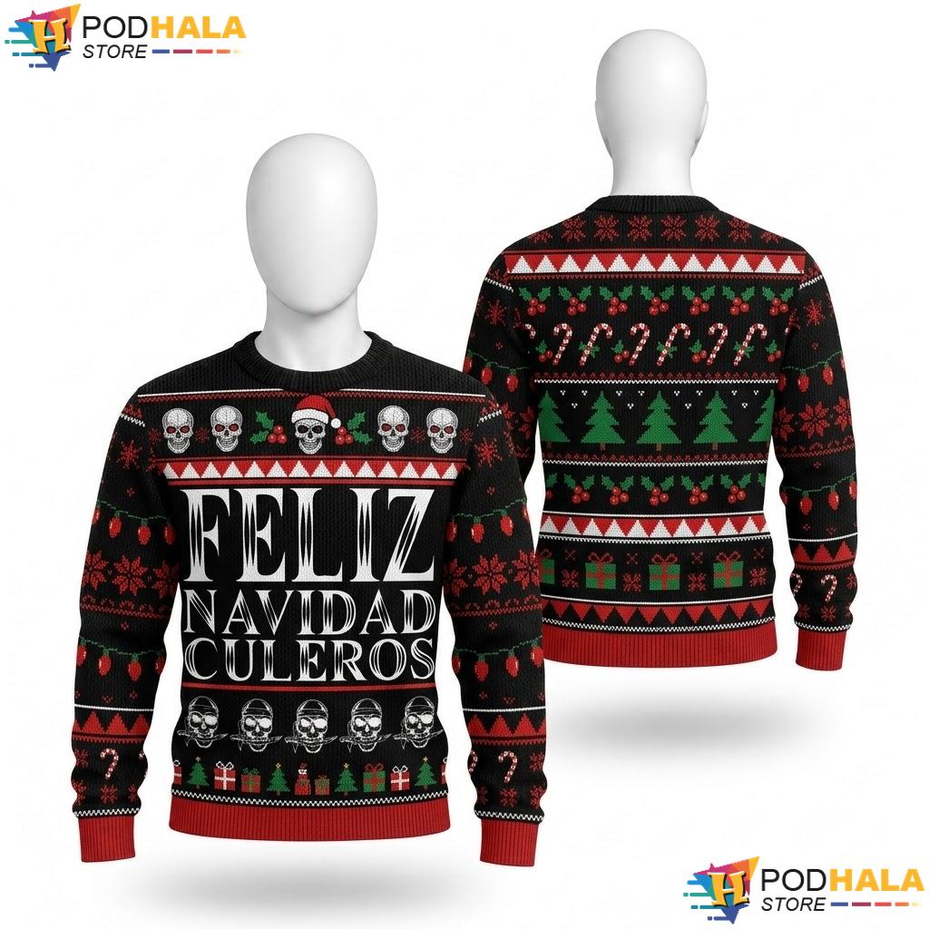 Feliz Navidad Culeros Christmas Sweater Funny Mexican Holiday Top