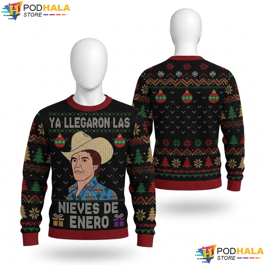 Feliz Navidad Las Nieves Christmas Sweater El Rey Del Corrido Top