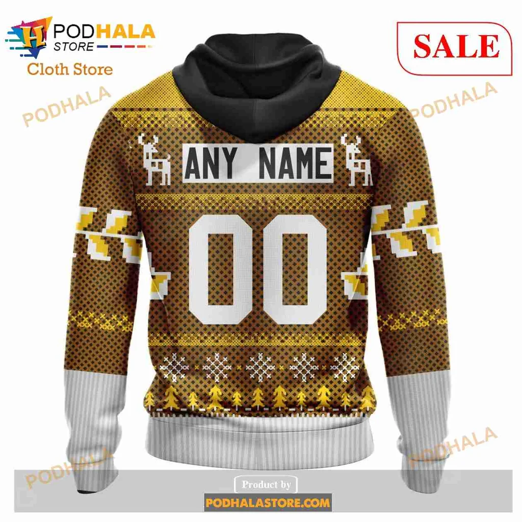 Festive Chicago Blackhawks AOP Hoodie With Christmas Reindeer And Snowflakes Festive Chicago Blackhawks AOP Hoodie With Christmas Reindeer And Snowflakes