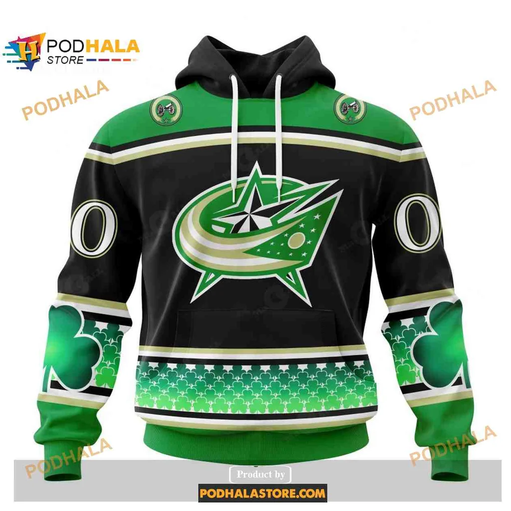 Festive Chicago Blackhawks 3d Hoodie With Shamrock Design