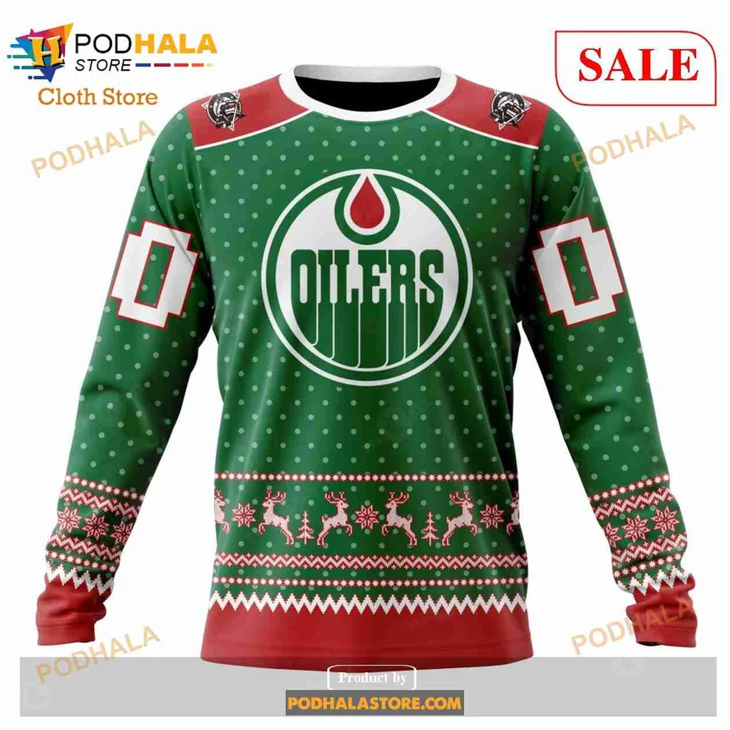 Festive Edmonton Oilers 3D Print Hoodie, Cheerful Holiday Design With Reindeer And Snowflakes Festive Edmonton Oilers 3D Print Hoodie, Cheerful Holiday Design With Reindeer And Snowflakes