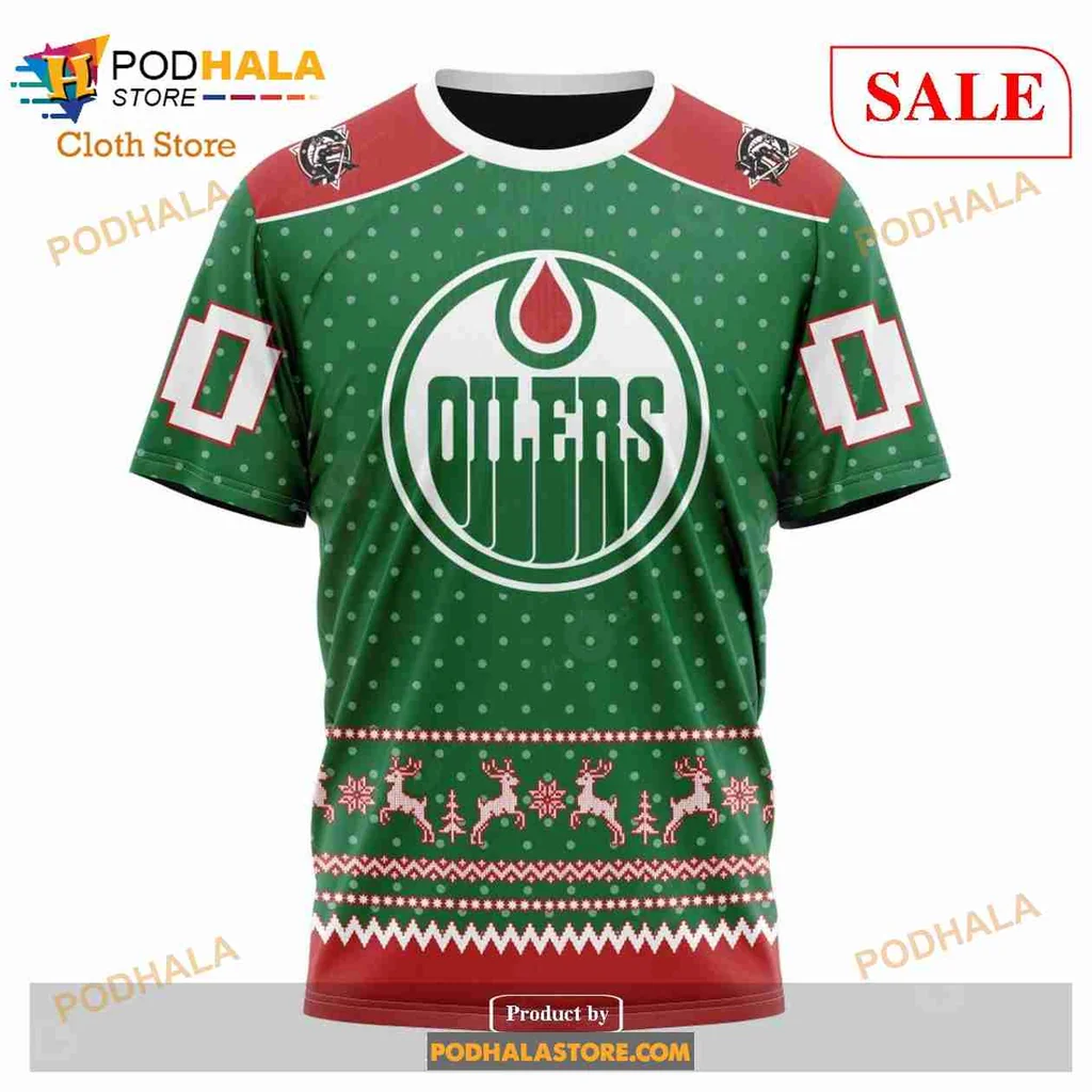 Festive Edmonton Oilers 3d Hoodie, Cheerful Holiday Design With Reindeer And Snowflakes - Product View 6 Festive Edmonton Oilers 3d Hoodie, Cheerful Holiday Design With Reindeer And Snowflakes - Product View 6
