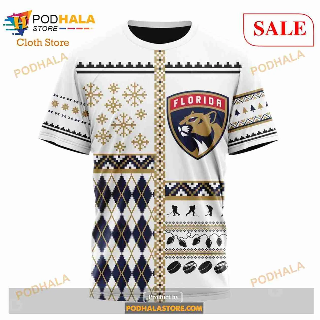 Festive Florida Panthers 3d Hoodie With Vibrant Holiday Design - Product View 6 Festive Florida Panthers 3d Hoodie With Vibrant Holiday Design - Product View 6