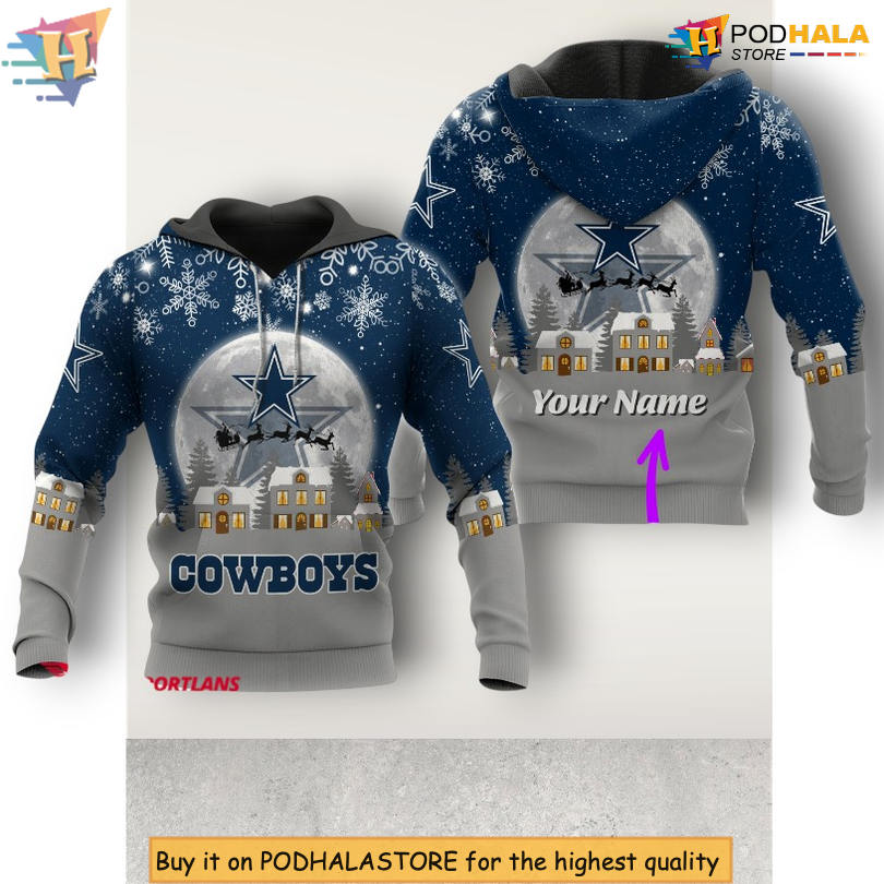 Festive Holiday Edition Dallas Cowboys Christmas Hoodie 3D Unisex Apparel