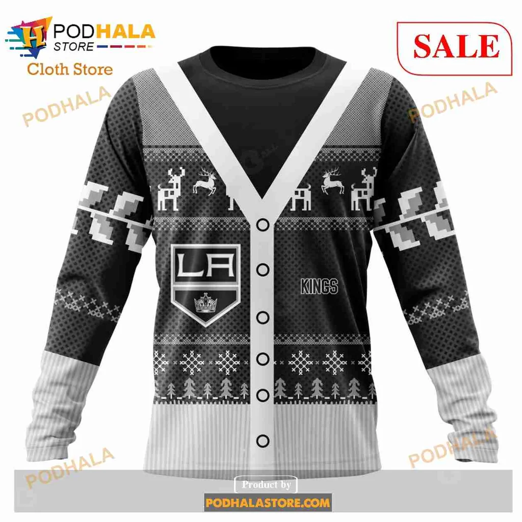 Festive Los Angeles Kings 3D Print Hoodie With Christmas Design Elements Festive Los Angeles Kings 3D Print Hoodie With Christmas Design Elements