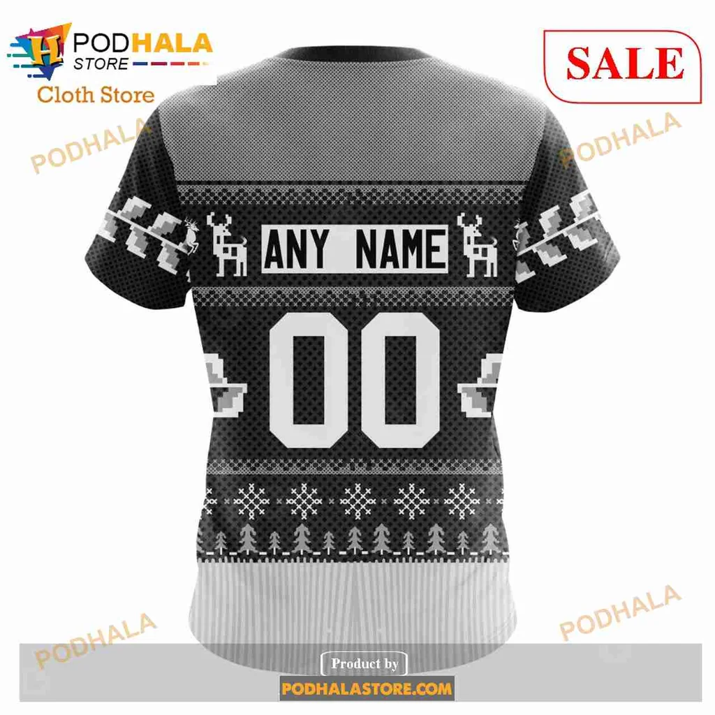 Festive Los Angeles Kings 3d Hoodie With Christmas Design Elements - Product View 7 Festive Los Angeles Kings 3d Hoodie With Christmas Design Elements - Product View 7