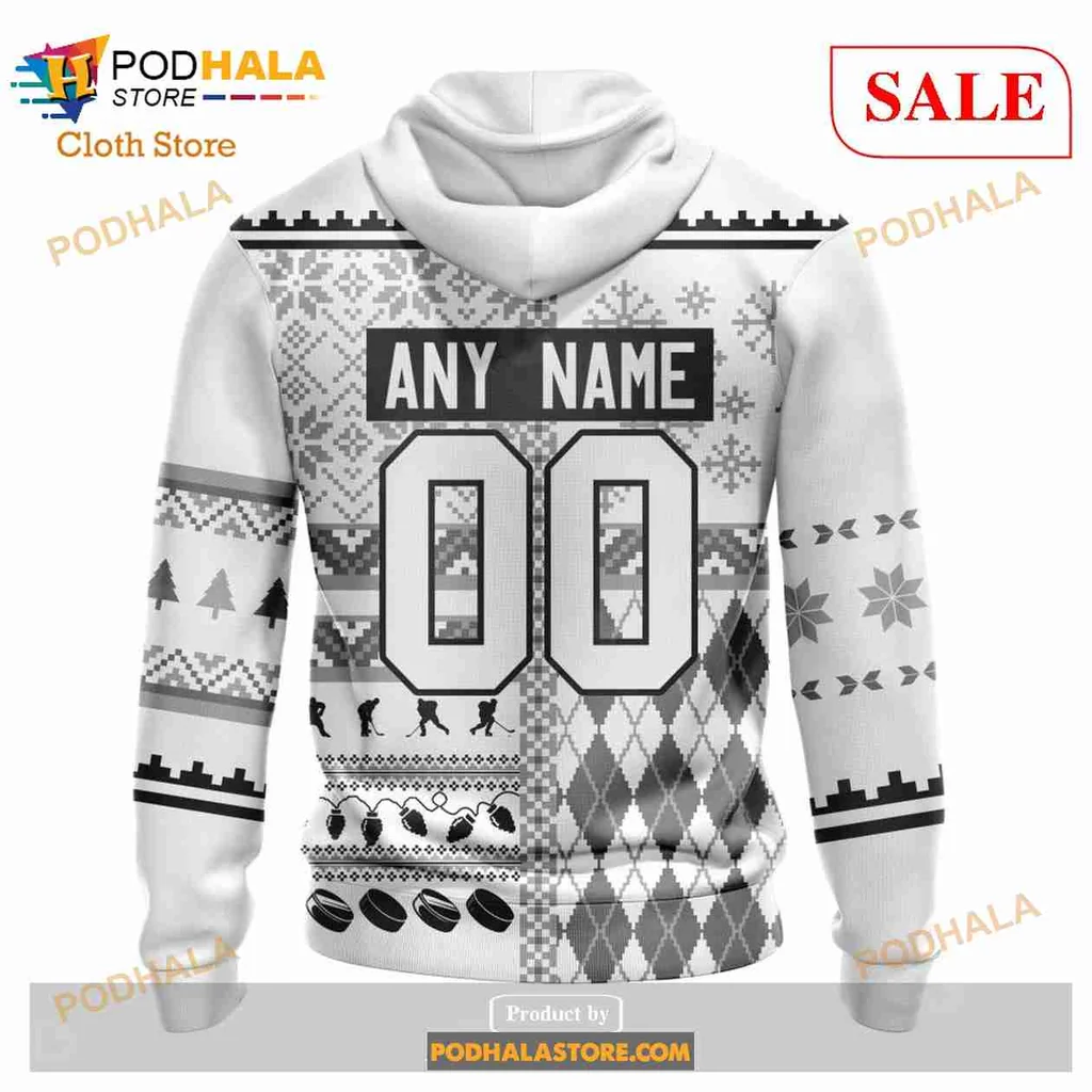 Festive Los Angeles Kings AOP Hoodie With Holiday Design Elements Festive Los Angeles Kings AOP Hoodie With Holiday Design Elements