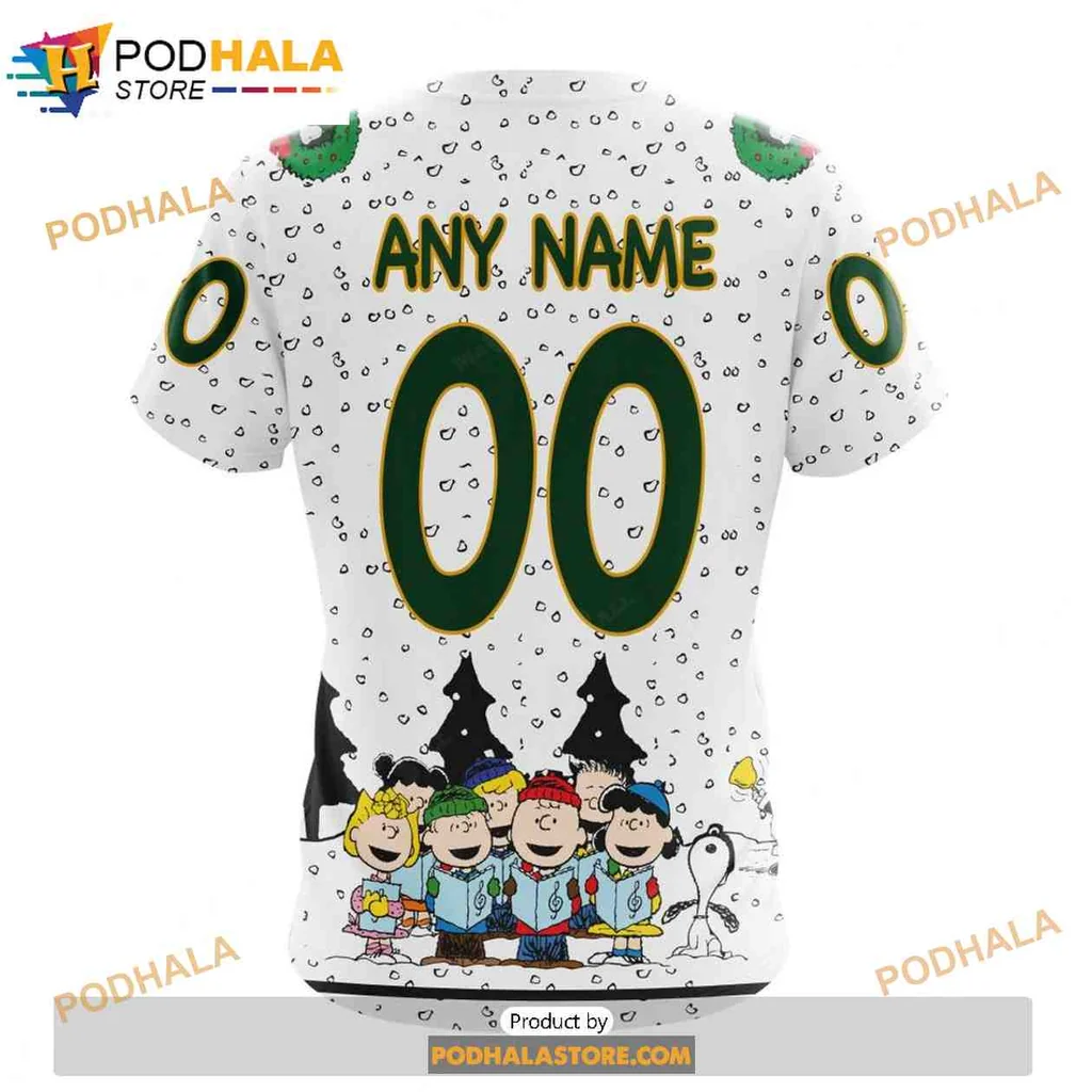 Festive Minnesota Wild Snoopy 3D Print Hoodie With Christmas Design Festive Minnesota Wild Snoopy 3D Print Hoodie With Christmas Design