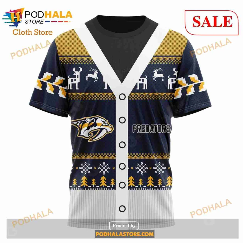 Festive Nashville Predators 3d Hoodie With Holiday Design And Cozy Vibe - Product View 6 Festive Nashville Predators 3d Hoodie With Holiday Design And Cozy Vibe - Product View 6