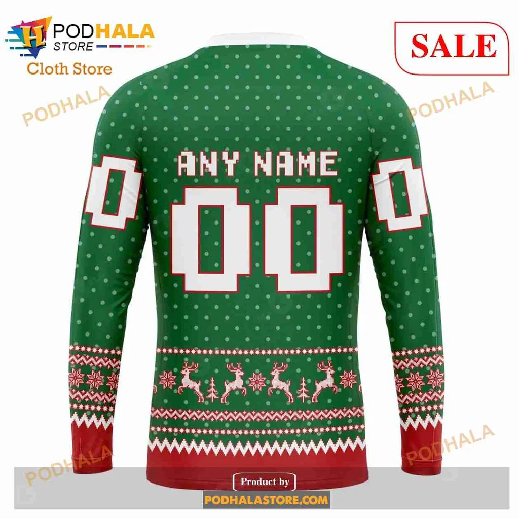 Festive New Jersey Devils 3d Hoodie With Holiday Snowflakes And Reindeer - Product View 5 Festive New Jersey Devils 3d Hoodie With Holiday Snowflakes And Reindeer - Product View 5