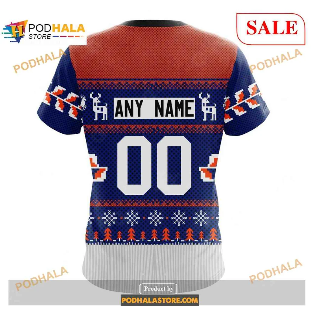 Festive New York Islanders 3D Print Hoodie With Christmas Sweater Design Festive New York Islanders 3D Print Hoodie With Christmas Sweater Design