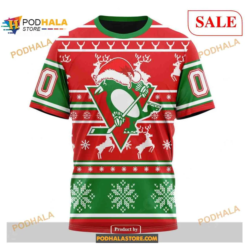 Festive Pittsburgh Penguins AOP Hoodie With Christmas Snowflakes Design Festive Pittsburgh Penguins AOP Hoodie With Christmas Snowflakes Design