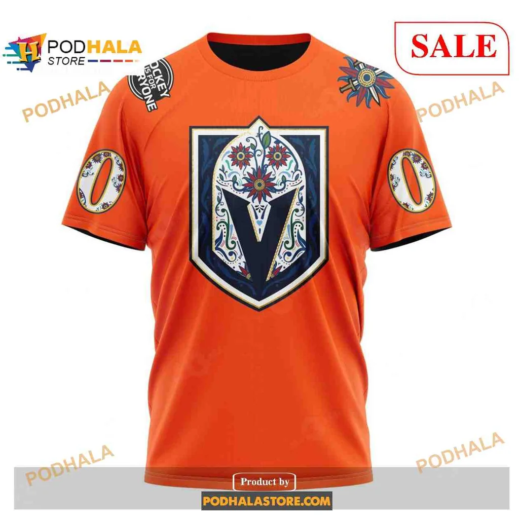 Festive Vegas Golden Knights AOP Hoodie Celebrating Hispanic Heritage Festive Vegas Golden Knights AOP Hoodie Celebrating Hispanic Heritage