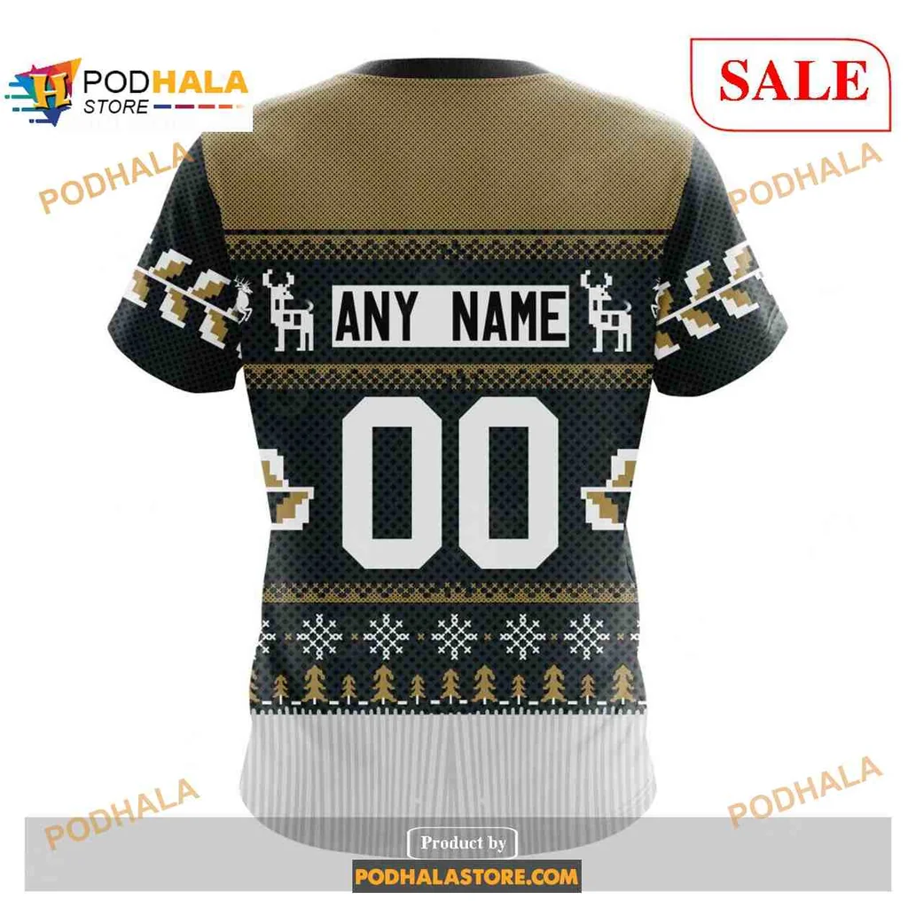 Festive Vegas Golden Knights 3D Print Hoodie, Cheerful Holiday Design With Logo Festive Vegas Golden Knights 3D Print Hoodie, Cheerful Holiday Design With Logo