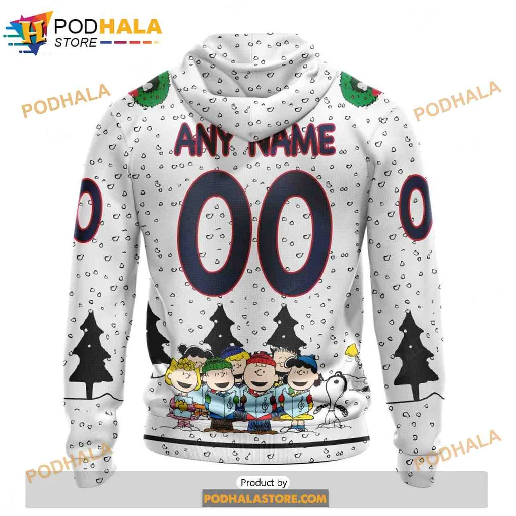 Festive Washington Capitals Snoopy All Over Print Hoodie With Christmas Tree Design Festive Washington Capitals Snoopy All Over Print Hoodie With Christmas Tree Design