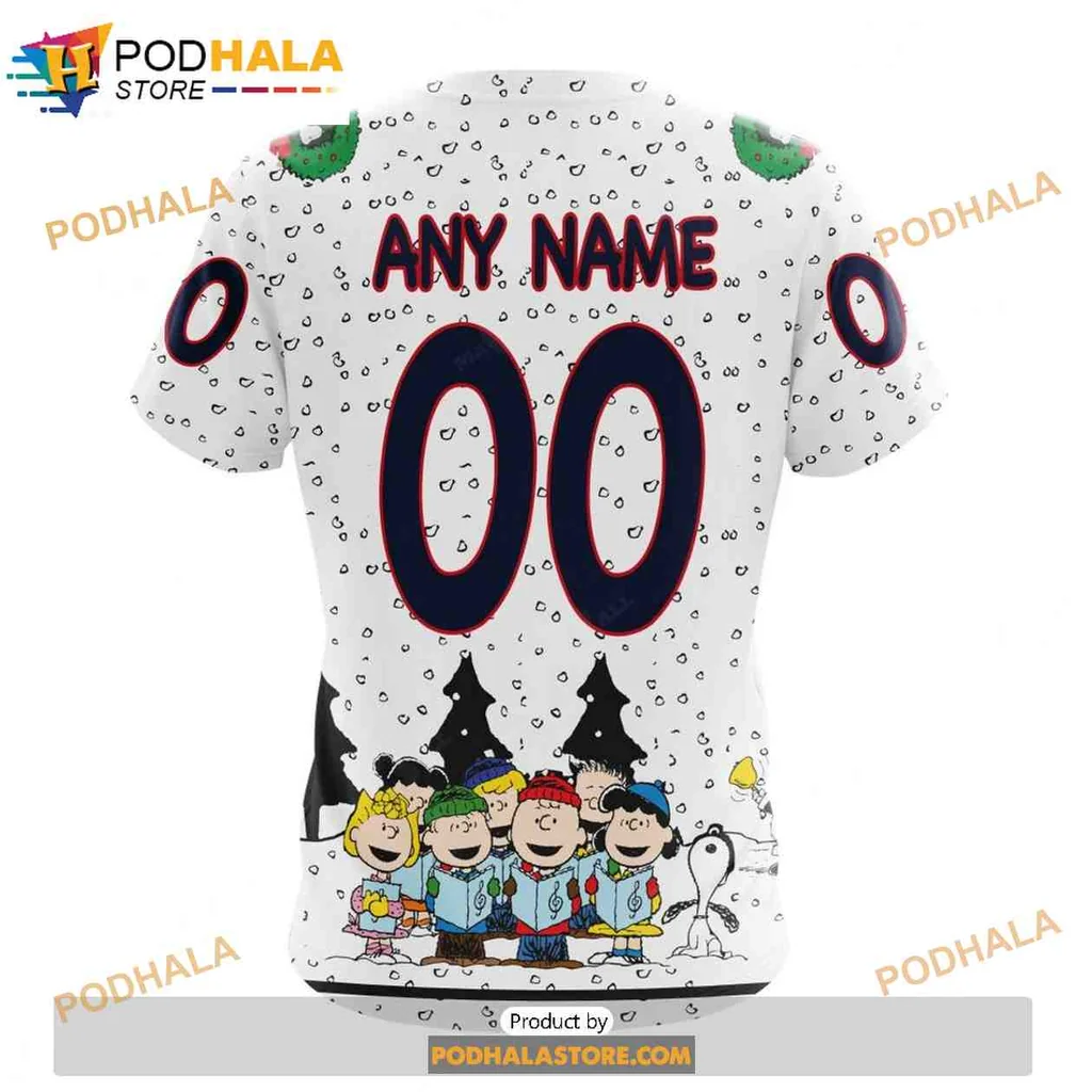 Festive Washington Capitals Snoopy 3D Print Hoodie With Christmas Tree Design Festive Washington Capitals Snoopy 3D Print Hoodie With Christmas Tree Design
