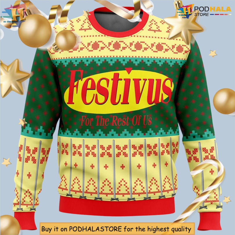 Festivus For The Rest Of Us Humor Quote Seinfeld Holiday Christmas Sweater