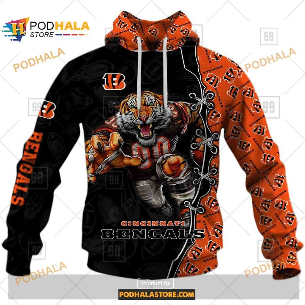 Fierce Bengals Tiger 3d Hoodie, Dynamic Design For Cincinnati Fans