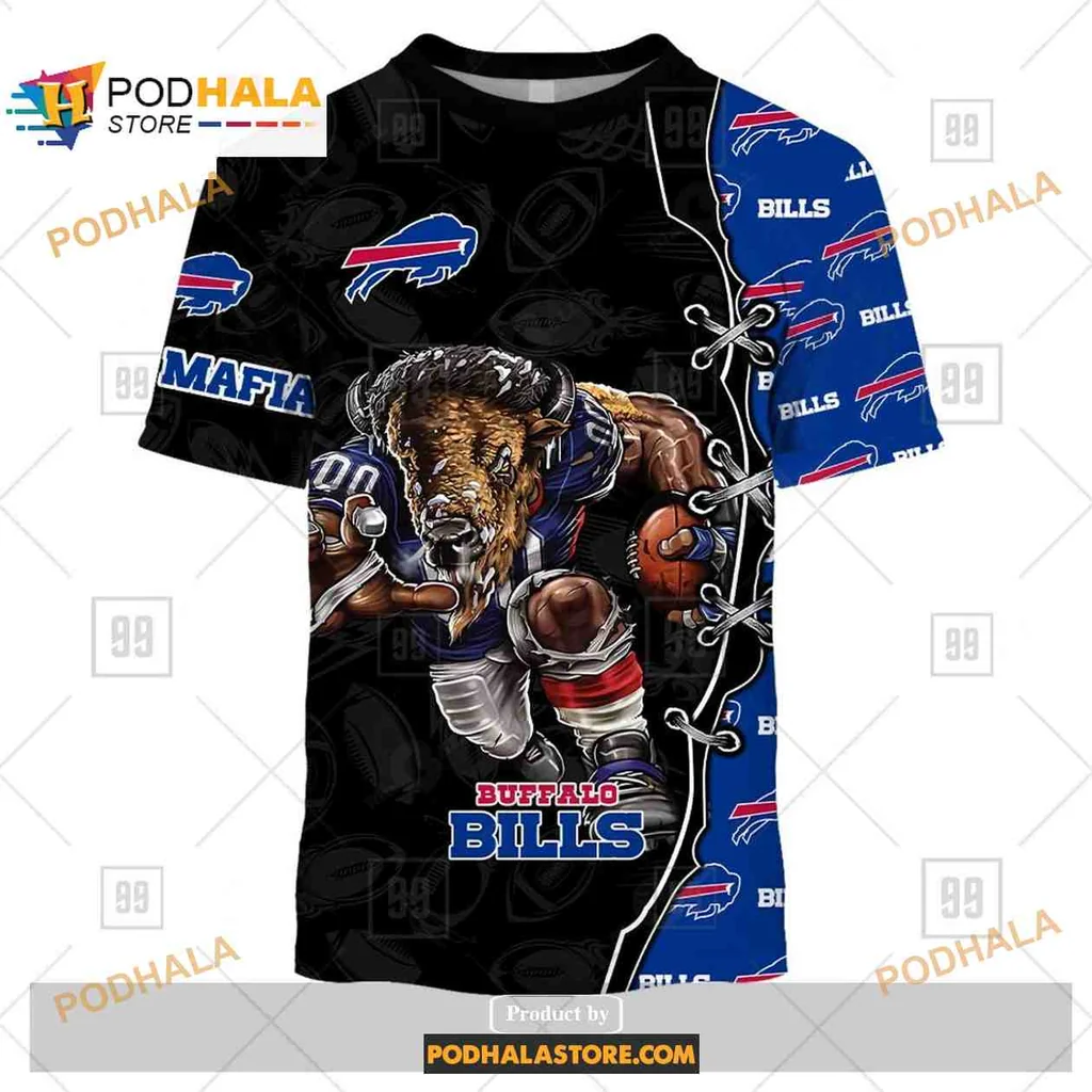 Fierce Buffalo Bills All Over Print Hoodie Featuring Dynamic Charging Buffalo Design Fierce Buffalo Bills All Over Print Hoodie Featuring Dynamic Charging Buffalo Design