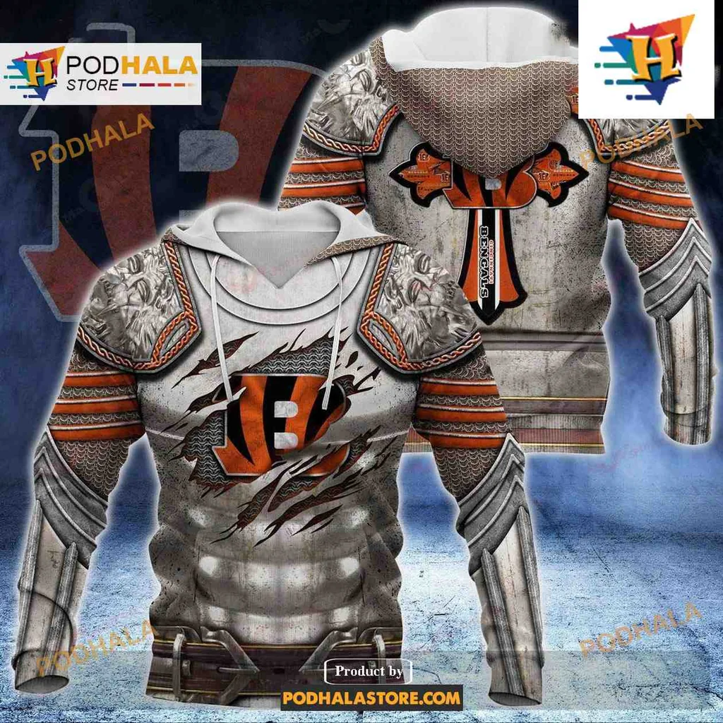 Fierce Cincinnati Bengals Knight Armor 3d Hoodie With Unique Design