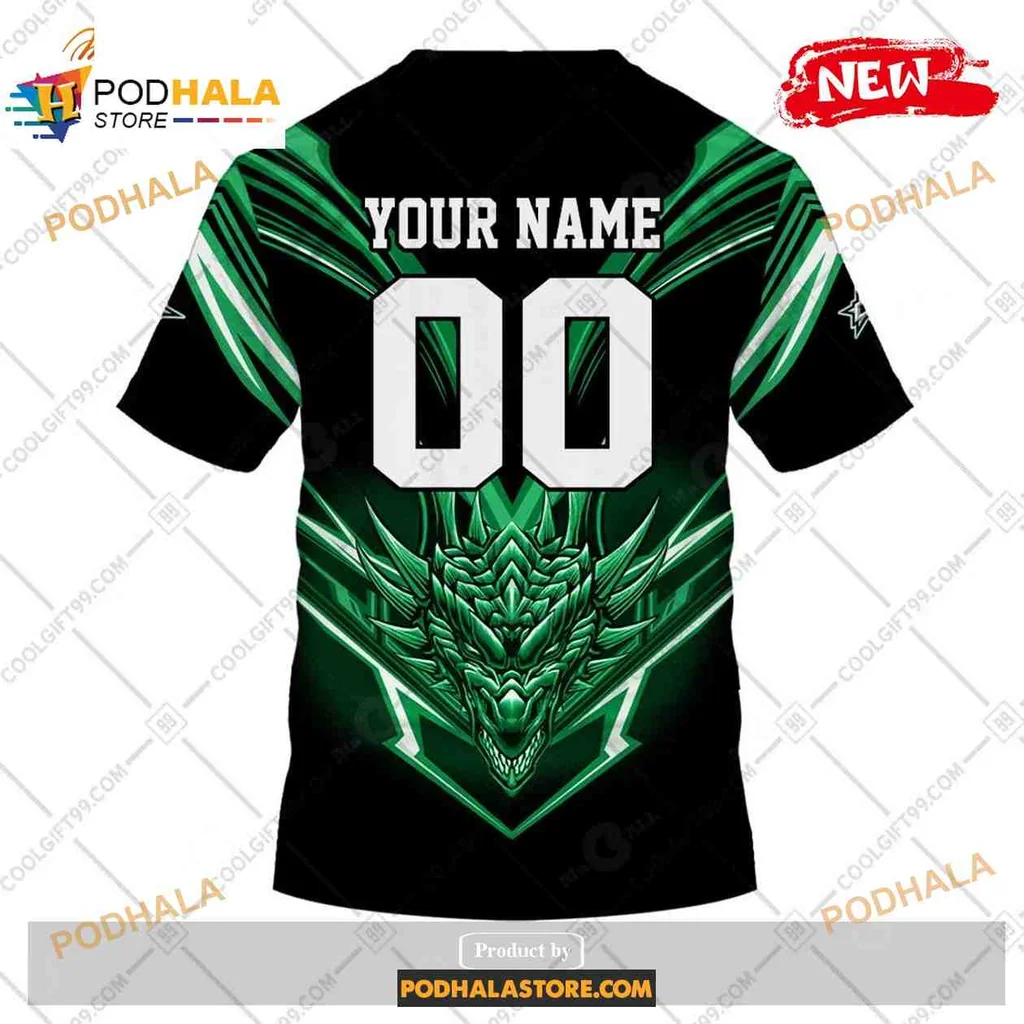 Fierce Dragon Dallas Stars 3D Print Hoodie With Striking Green Dragon Design Fierce Dragon Dallas Stars 3D Print Hoodie With Striking Green Dragon Design