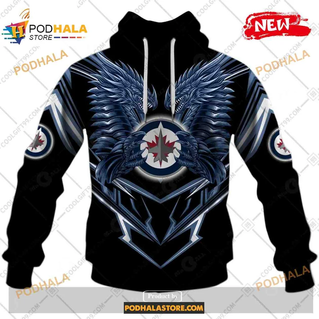 Fierce Dragon Winnipeg Jets 3d Hoodie With Bold Graphic Design