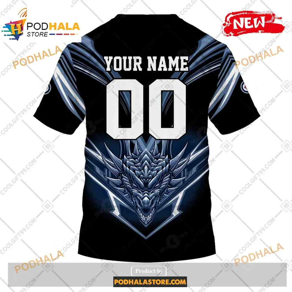 Fierce Dragon Winnipeg Jets 3D Print Hoodie With Bold Graphic Design Fierce Dragon Winnipeg Jets 3D Print Hoodie With Bold Graphic Design