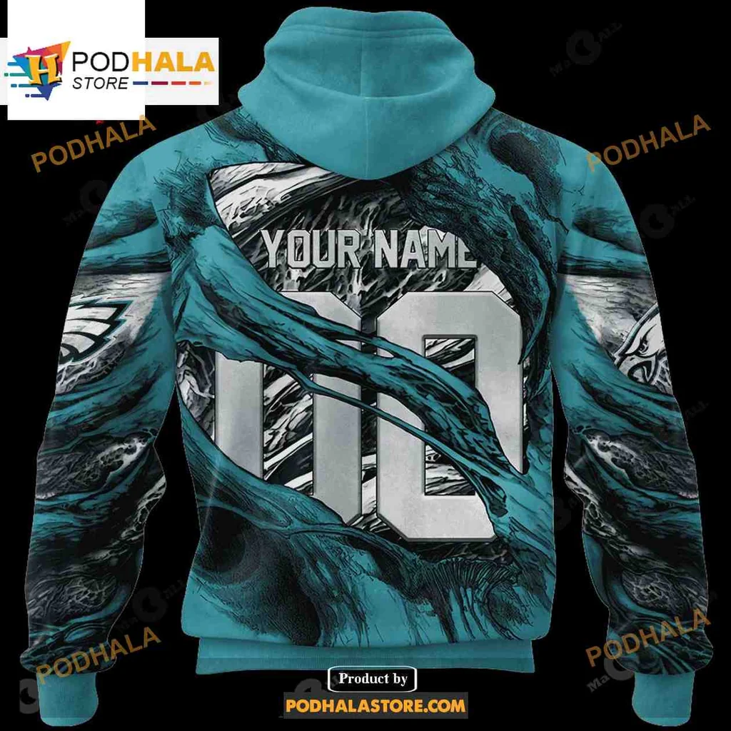 Fierce Eagle All Over Print Hoodie With Bold Design For Philadelphia Eagles Fans Fierce Eagle All Over Print Hoodie With Bold Design For Philadelphia Eagles Fans