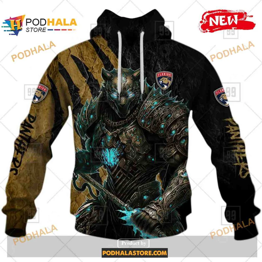 Fierce Florida Panthers Warrior 3d Hoodie With Striking Superhero Design