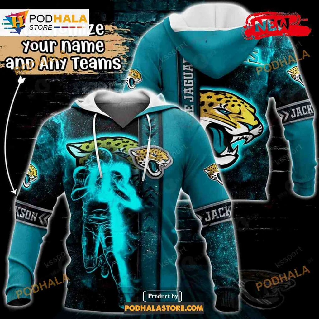 Fierce Jacksonville Jaguars 3d Hoodie With Dynamic Jaguar Head Design