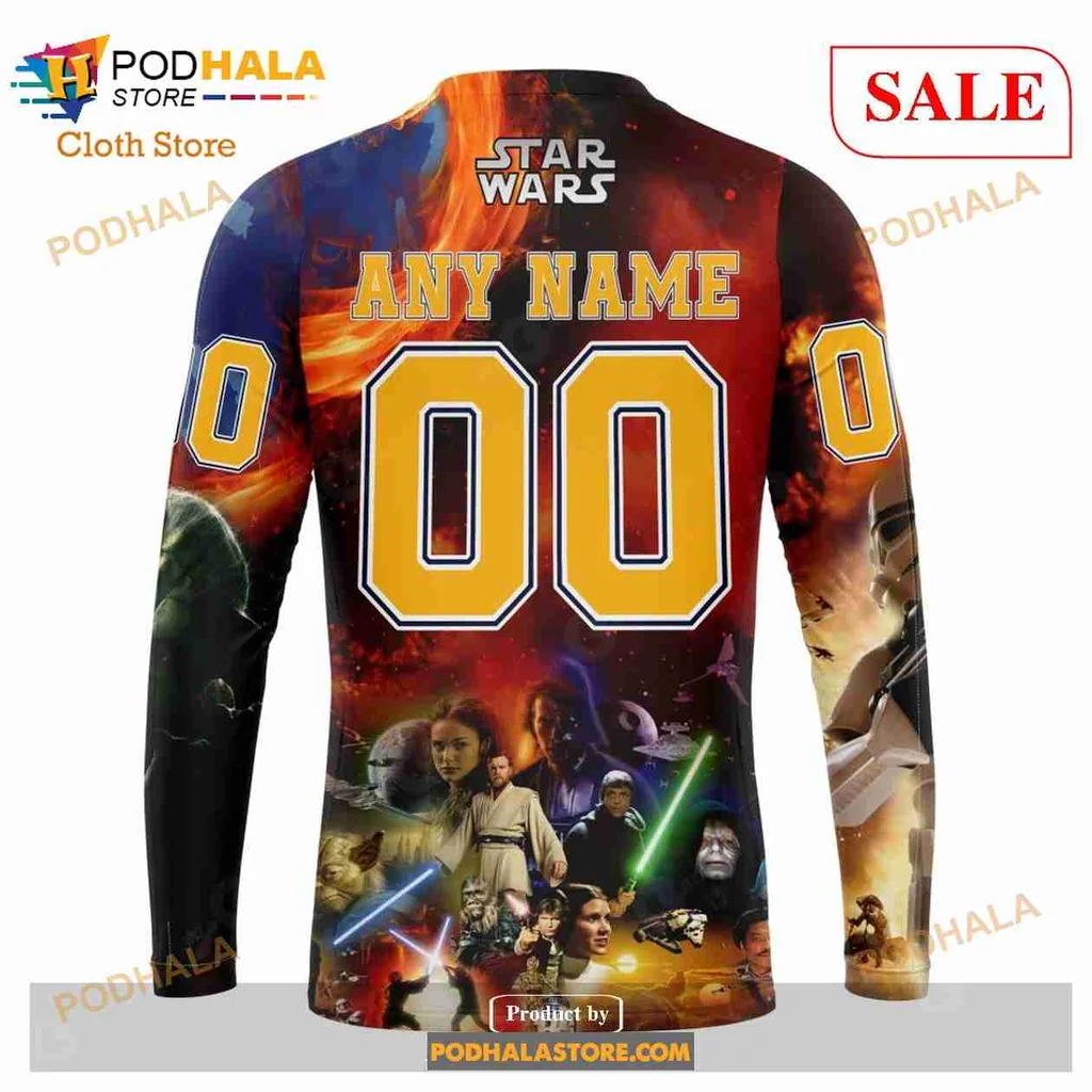 Fierce Nashville Predators Star Wars 3d Hoodie Featuring Darth Vader And Yoda - Product View 5 Fierce Nashville Predators Star Wars 3d Hoodie Featuring Darth Vader And Yoda - Product View 5