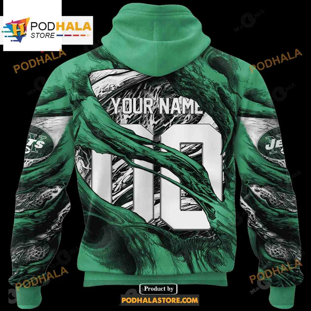 Fierce New York Jets Eye All Over Print Hoodie With Intense Green Design Fierce New York Jets Eye All Over Print Hoodie With Intense Green Design