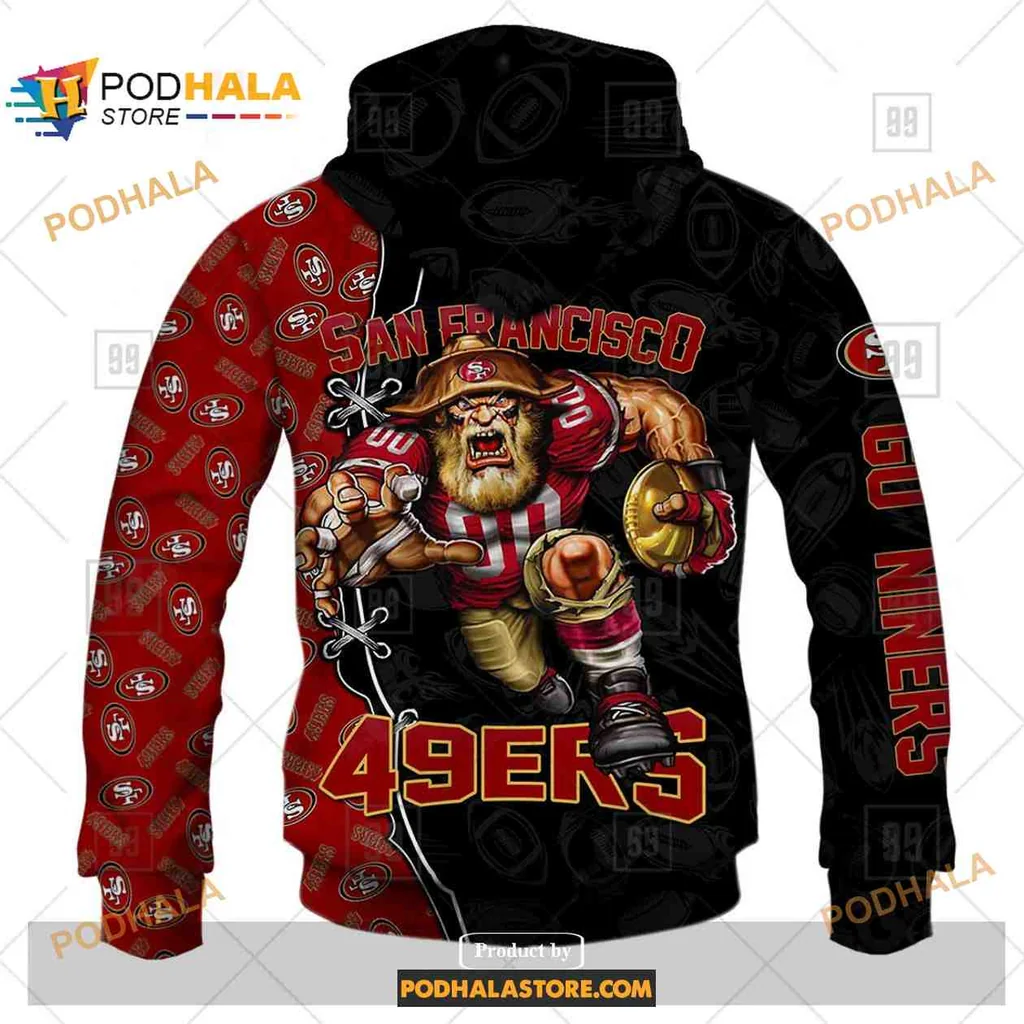 Fierce San Francisco 49ers Warrior AOP Hoodie With Dynamic Design Fierce San Francisco 49ers Warrior AOP Hoodie With Dynamic Design