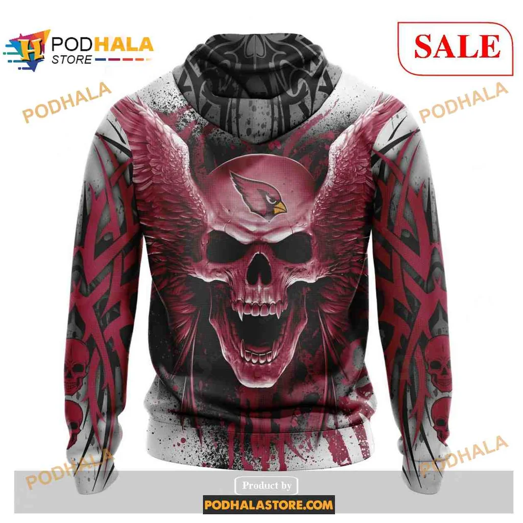 Fierce Skull Wings All Over Print Hoodie With Intricate Design And Bold Colors Fierce Skull Wings All Over Print Hoodie With Intricate Design And Bold Colors