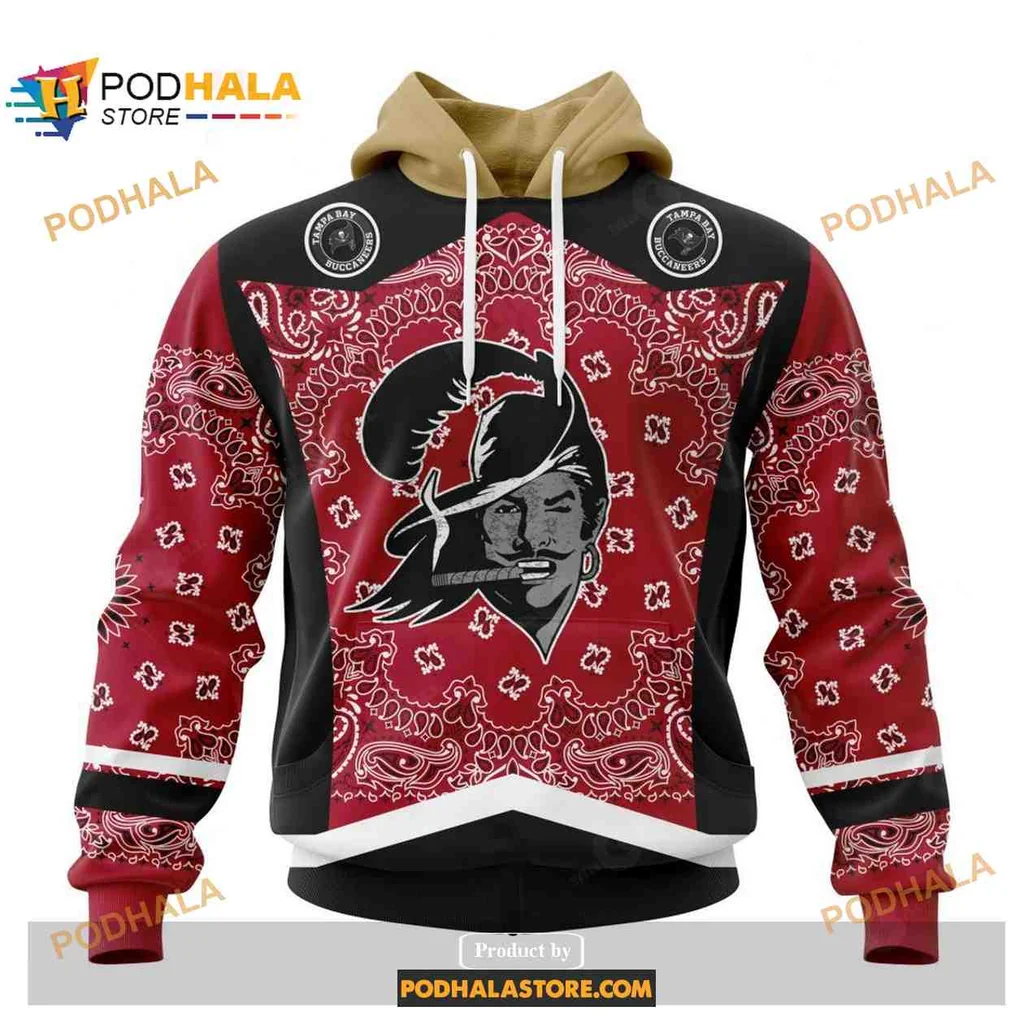Fierce Tampa Bay Buccaneers Pirate 3d Hoodie With Classic Bandana Design