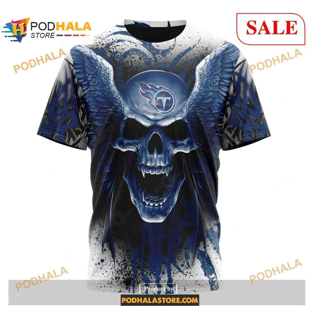Fierce Tennessee Titans Skull Wings AOP Hoodie With Bold Design Fierce Tennessee Titans Skull Wings AOP Hoodie With Bold Design