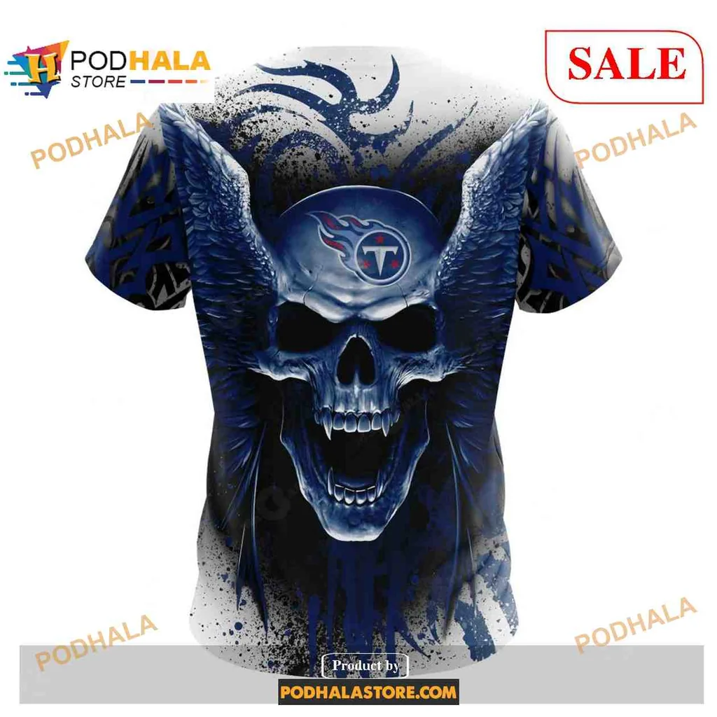 Fierce Tennessee Titans Skull Wings 3D Print Hoodie With Bold Design Fierce Tennessee Titans Skull Wings 3D Print Hoodie With Bold Design